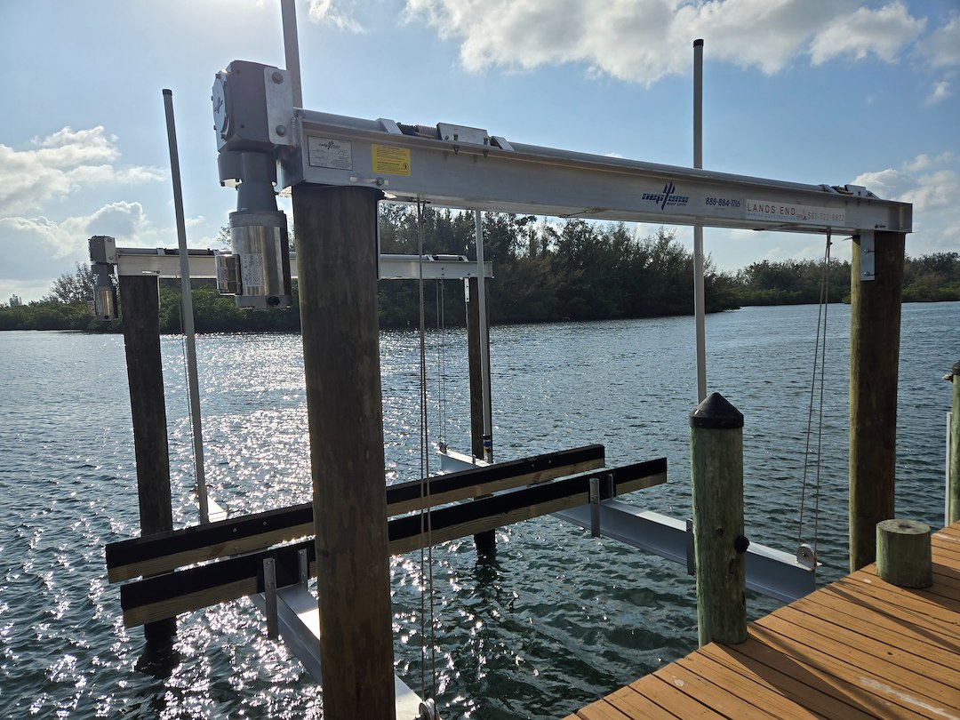Professional Boat Lift Installation in Hobe Sound, Florida | Lands End Marine Construction Thumbnail